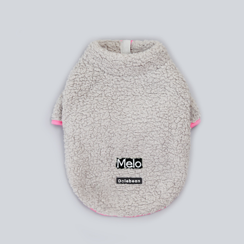 Furry zip-up sweater X Dolebean