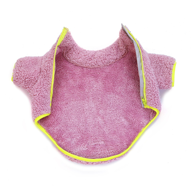 Furry zip-up sweater X Dolebean